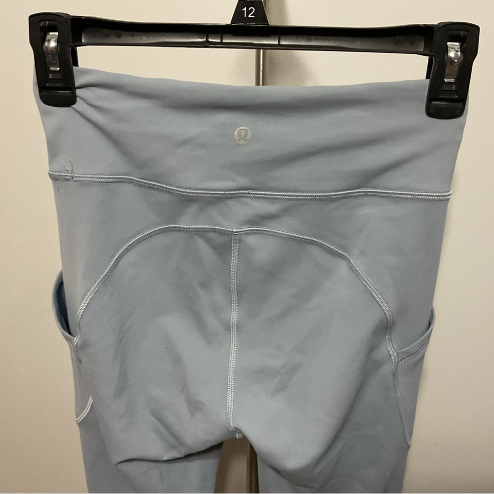 Lululemon Light Blue Leggings Size 4 - Picture 6 of 8